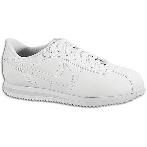 Nike Cortez Basic Leather Low Top White/Light Grey Sneaker Casual Men's Walking Shoes Streetwear.
