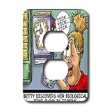 Londons Times Funny Medicine Cartoons - Biological Time Clock Ticking - Light Switch Covers - 2 plug outlet cover