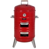 Meco Smokers - 5031 Charcoal Combo Water Smoker - Red