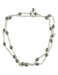 Hematite long chain necklace, Relating - Sterling Silver and Hematite Necklace Artisan Jewelry