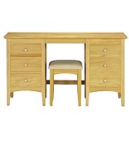 Hastings Natural Dressing Table & Stool Set