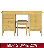 Hastings Natural Dressing Table Stool Set