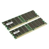 2GB Kit (2 x 1GB) DDR PC2700 Unbuffered Non-ECC 184-PIN DIMM - CT2KIT12864Z335
