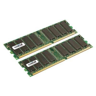 Crucial Technology CT2KIT3264Z40B 2 x 256MB 512MB DDR PC3200 Unbuffered Non-ECC 184-Pin DIMM Kit