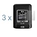 Durable Clear Reusable LCD Screen Protector- 3 Pack for Sprint LG Lotus LX600 Cell Phone