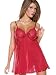 SeXy Sheer Red Babydoll Thong Pantie Lace Set