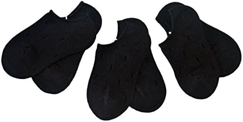 Petescilla Unisex-Toddler Invisible Liner Socks 3 Pack Size 2Y-4Y (3-pack Black)