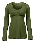Chic Crossover Empire Waist Nursing Top (95% cotton 5% lycra)