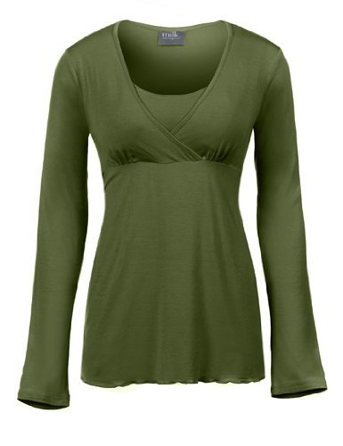 Chic Crossover Empire Waist Nursing Top (95% cotton 5% lycra)