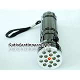 Mini 15-LED Flashlight Torch and Laser Pointer