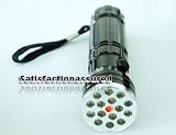 Mini 15-LED Flashlight Torch & Laser Pointer