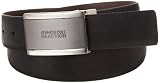 Kenneth Cole Reaction Mens Glove Grain Reversible Dress Belt With Brushed Nickel Plaque Buckle