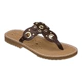 Girls' Xhilaration Joselin Flower Toe Thong Sandals - Brown