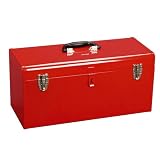 Excel TB139-Red 19-Inch Portable Steel Tool Box, Red