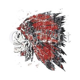 Indian Chief Skull Hardcore Death T-shirt