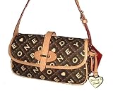 Dooney & Bourke Signature Crossword Small Flap Handbag