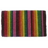 Bright Striped Coir Door Mat