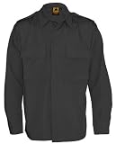 Black Poly / Cotton Ripstop LS 2 Pocket BDU Shirt