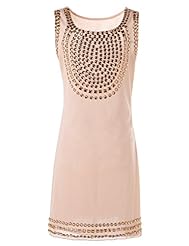 Cocktail Feathers  Lace Floral Print Polyester  Dress With Rhinestones