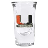 Miami Hurricanes Fluted Shot (Set of 2)