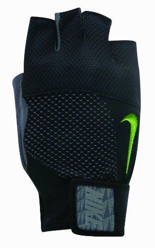 Nike Men's Lock Down Training Gloves (Black/Volt, X-Large)