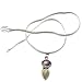 Sterling Silver Multi Gemstone Pendant with Chain 1.5 Inches