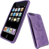 Fosmon Protective TPU Soft Gel Case for iPod Touch 2nd Generation / 3rd Generation (Purple Butterfly Flower Design)