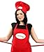 Red Kitchen Unisex Apron and Hat Set - for Men and Women - One Size Fits Most - Hotshot Chef Design
