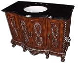 Hand Crafted Four Doors Single Sink Vanity Cabinet
