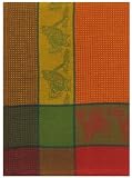 Waffle Weave 100% Cotton Owl Rust Dishtowel 18" X 28" Set / 6