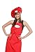 Red Kitchen Unisex Apron and Hat Set - for Men and Women - One Size Fits Most - Hotshot Chef Design