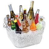 from Drinkstuff Big Square Party Tub 22ltr | Plastic Drinks Pail, Beer Bottle Cooler, Wine Bottle Cooler, Party Bucket