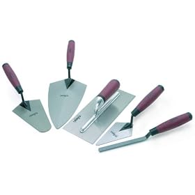 Rolson Tools 52489 5pc Tradesman Trowel Set With Soft Grip
