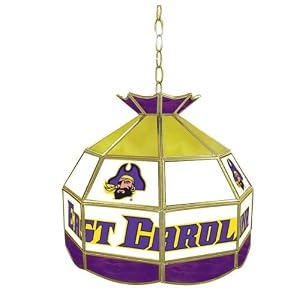 Trademark East Carolina U Glass Tiffany Lamp - 16-inch diameter