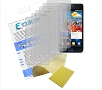 6x kristallklare Displayschutzfolie für Samsung Galaxy S II (i9100) / S-2 S2 GT-I9100 - Displayschutz ultraclear inkl. Rakel und Reinigungstuch - MADE IN GERMANY