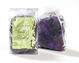 Baby Keepsake: Asian Leaf Motif Personalized Lavender Potpourri in Organza Bag in Cle (Set of 20)