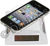 Dabhees Solar Powered Rotary Display Turntable. Mobile Phone Display, Iphone Display, Jewellery Shop Window Display/stand Silver