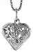 Sterling Silver 9/16 (15mm) Tall Small Filigree Heart Pendant