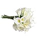 Oulii Artificial Flowers Nearly Natural Lily Bridal Wedding Bouquet-10pcs
