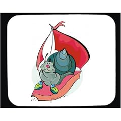 Mauspad mit der Grafik: Segeln, segeln, Windsurfen, Tier, Sport, Schnecke