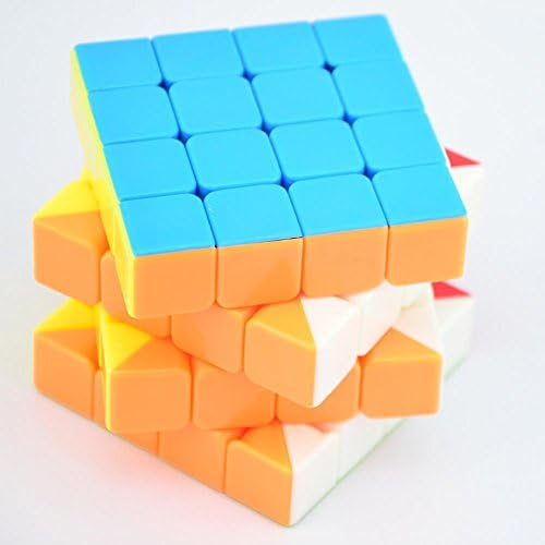 Qiyi Mo Fang Ge 4x4x4 Magic cube Stickerless Speed Cube Puzzle Twist