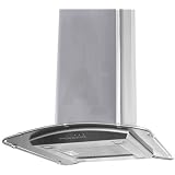 Futuro Futuro I24MINX Moon Inox Island Mount Chimney Range Hood with 940 CFM Internal... by