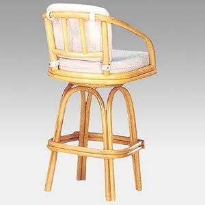 Rattan Specialties 30-Inch La Paz Swivel Bar Stool with Arms Dancer Natural - RSP004-11