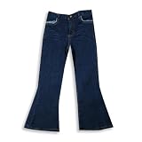 Dizzy Blues by Charlie Rocket - Girls Denim Jean Pant, Blue