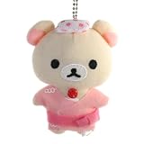 Rilakkuma Japanese Bath Trading Figures - Girl (White) Rilakkuma in Kimono (3.5" figure)