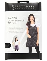Betty Dain Signature Switch Convertible Apron, Black, 1-Pound