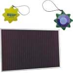 HQRP 6W Amorphous Silicon Solar Panel 6 Watt A-Si Thin film 12 Volt in Anodized Aluminum Frame plus HQRP UV Chain / UV Radiation Health Tester