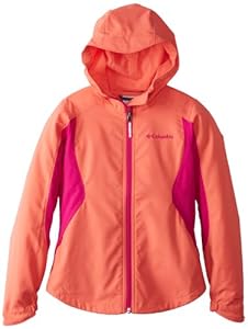 Columbia Girls 7-16 Splash Flash II Hooded Softshell Jacket, Hot Coral, Medium