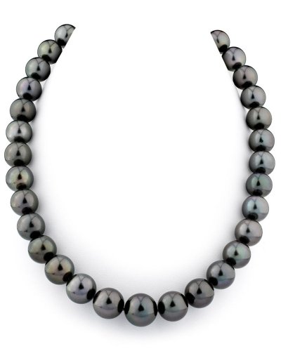 11-14mm Black Tahitian Pearl Necklace - AAAA Quality