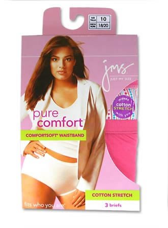 Just My Size 60C3AD Just My Size Cotton Stretch Briefs